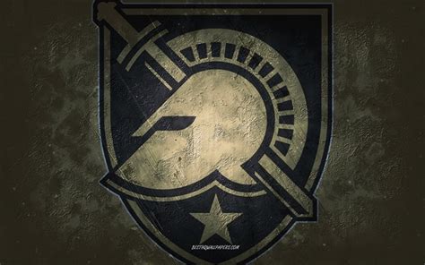 Download wallpapers Army Black Knights, American football team, gold background, Army Black ...