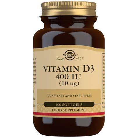 Solgar Vitamin D3 400iu 100 SOFTGELS