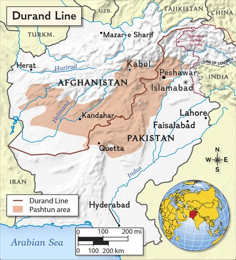 Map of the Durand Line