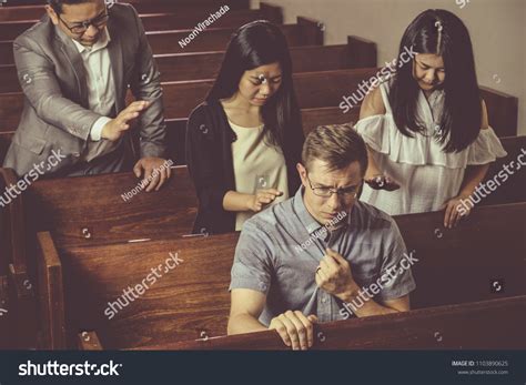 Group Christian Praying Men Church Vintage Stock Photo 1103890625 ...