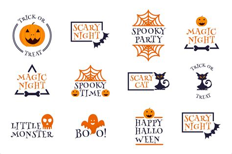 Halloween, Bat, Sticker, Pumpkin, Set Graphic by patternhouse ...