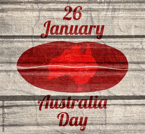 Map of Australia printed on woman lips. 26 January Australia Day text ...