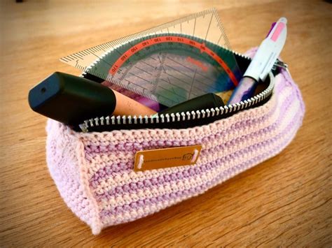 Pencil case free pattern. Crochet this awsome pencil case yourself! Crochet Pencil Case, Crochet ...