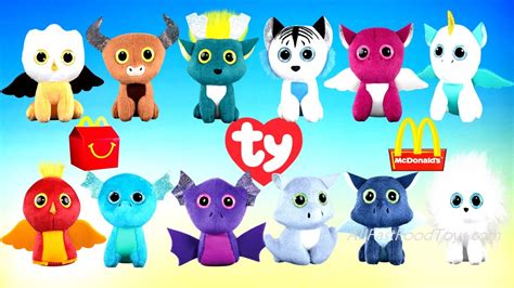 2021 McDONALD'S TY TEENIE BEANIE BOO'S HAPPY MEAL TOYS GLOW IN THE DARK EYES MYTHICAL ANIMALS ...