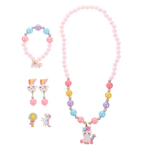 1 Set Kids Pearl Jewelry Set Little Jewelry Little Girl Earring Set ...