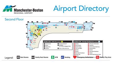 Manchester-Boston Regional Airport (MHT) Terminal Maps, Shops ...