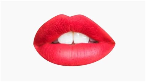 sexy full red lips lipstick mouth pout, ... | Stock Video | Pond5