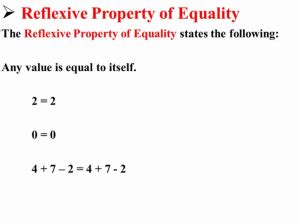 Reflexive Property Of Equality - Top Online General