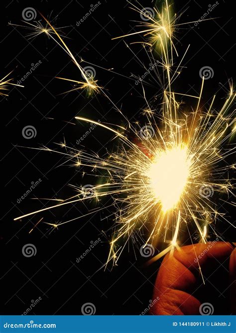 Sparkles in Diwali Nught Celebration Stock Image - Image of move ...