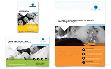 Home Security Systems Flyer & Ad Template Design