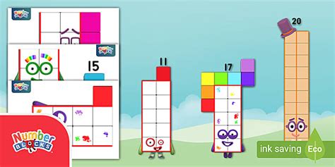 Numberblocks Cut-Outs 11-20 (teacher made) - Twinkl