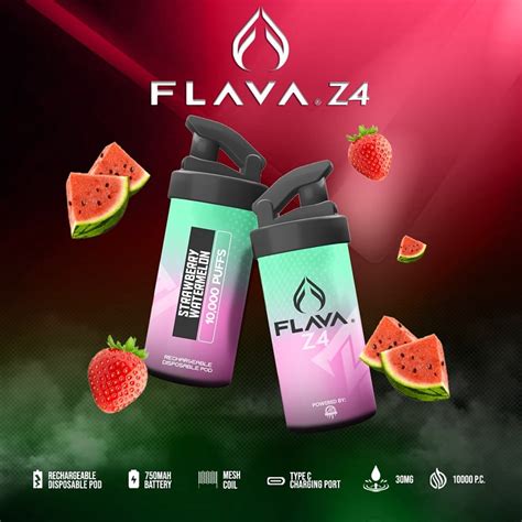 {Legit} Flava Z4 10000 Puffs Disposable Pod 750 mAh Mesh Coil Type C ...