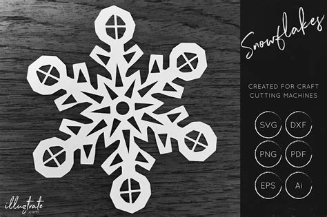 Snowflake SVG Cut File Bundles - Christmas SVG - Snowflakes