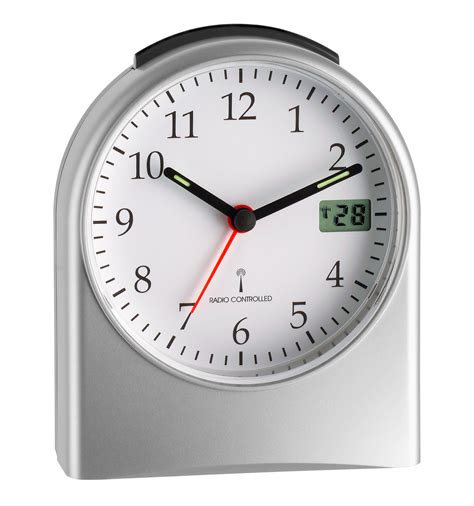 Analogue Radio-Controlled Alarm Clock with Digital Display of Seconds | TFA Dostmann