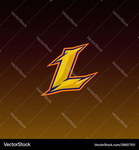 L monogram initial letter esport and gaming logo Vector Image