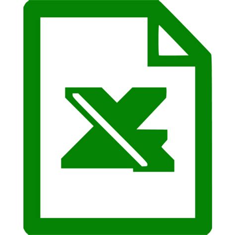 Green excel 2 icon - Free green office icons