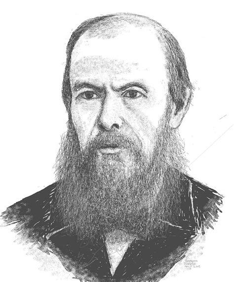 Fyodor Dostoevsky Painting by Tennyson Samraj