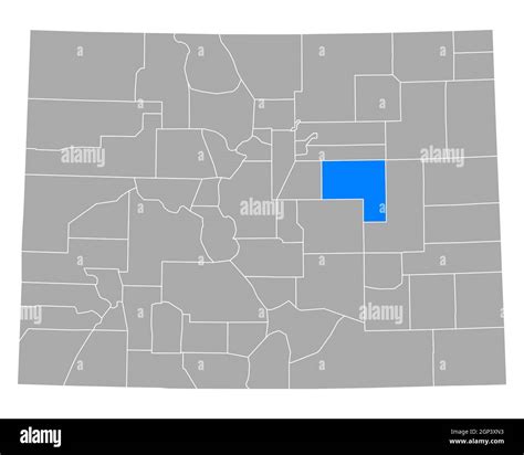 Map of Elbert in Colorado Stock Photo - Alamy