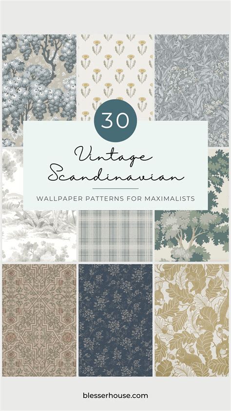 30 Vintage Scandinavian Wallpaper Patterns for Maximalist Decor - DESIGN IT. STYLE IT.