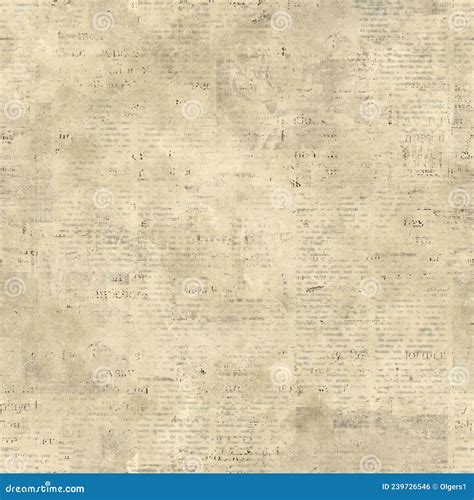 Newspaper Seamless Pattern With Old Vintage Unreadable Paper Texture ...