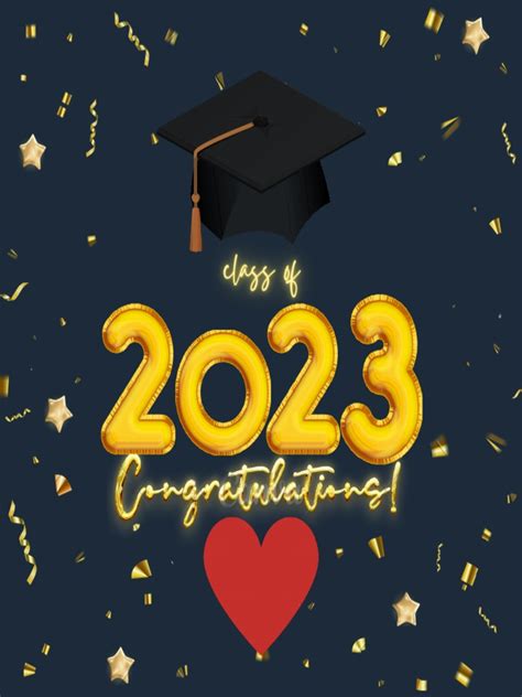 Gold and Blue Graduation Celebration Greeting Card Instagram Post | PDF