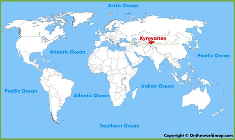 Kyrgyzstan location on the World Map - Ontheworldmap.com