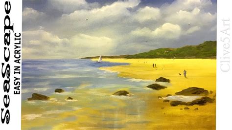 Youtube Acrylic Painting Tutorials Seascape / I walk you through my ...