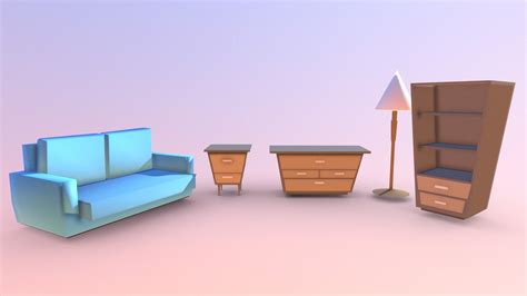 Cartoon furniture - Download Free 3D model by Deshan (@nufnuf1337 ...