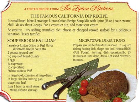 Meatloaf With Lipton Onion Soup Mix - Broccoli Recipe