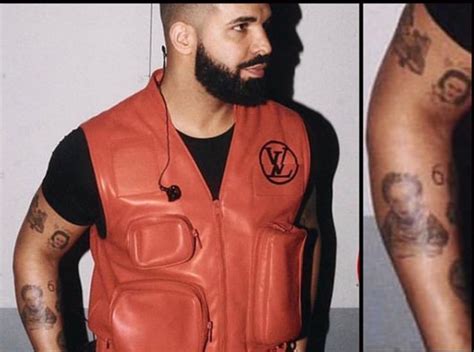 Drake debuts Tattoo of his son Adonis on his arm (Photos)