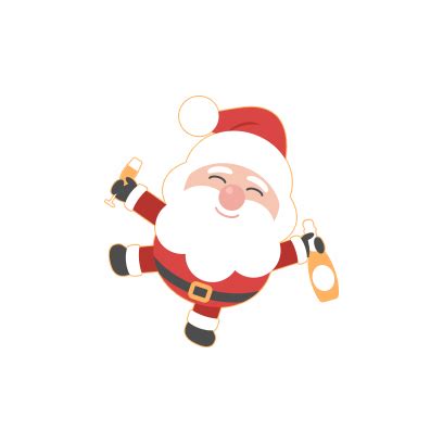 Santa Claus Stickers by Jaison Joseph