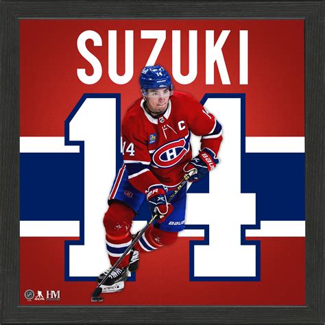 Nick Suzuki Montreal Canadiens IMPACT Jersey Frame