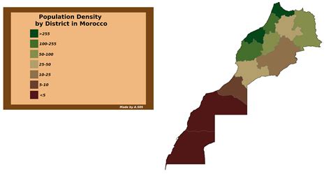 Population density by districts in Morocco : r/Morocco