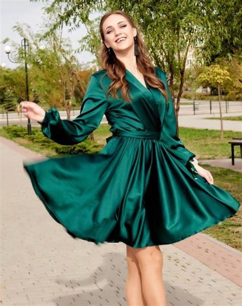 Emerald Green Dress Green Cocktail Dress Short Prom Dress Dark - Etsy