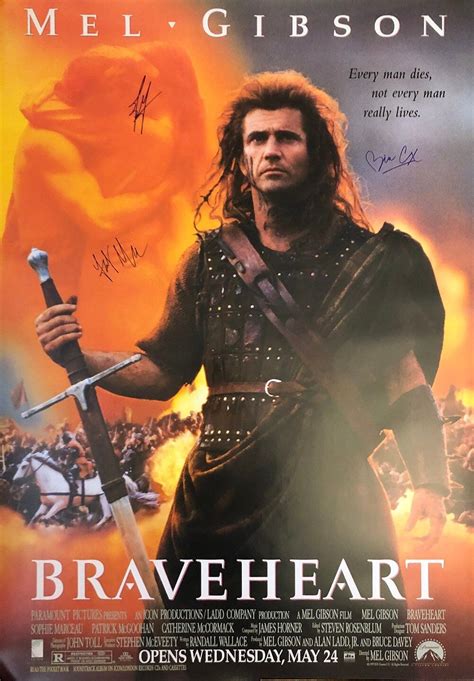 Bravheart signed movie poster in 2022 | 1995 movies, Braveheart, Mel gibson