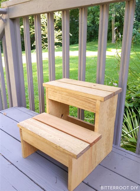 DIY Kids Step Stool | build a simple step stool with plans from Bitterroot DIY Silver Home ...