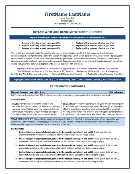 STAR Resume Template for Microsoft Word