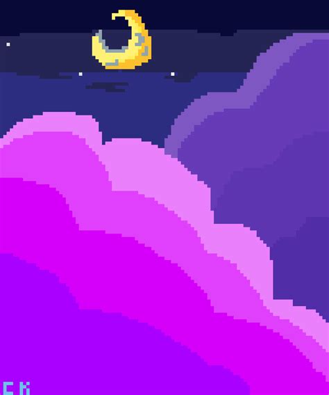 Clouds with a Crescent moon by CelesteLudenburned on DeviantArt