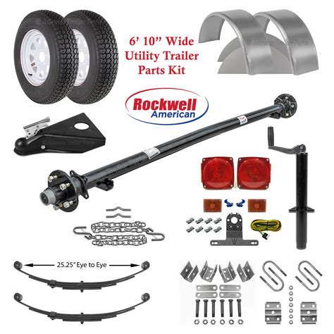 6ft 10in Utility Trailer Parts Kit - 3,500 lb Capacity - Johnson Trailer Parts