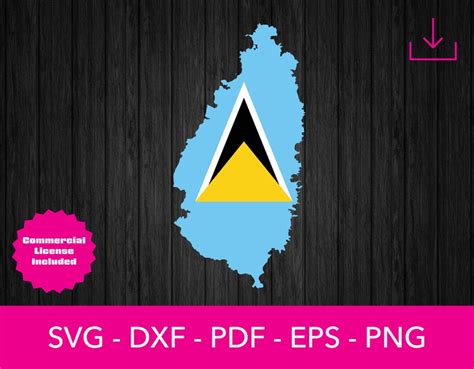 Saint Lucia Svg St Lucia Svg St Lucia Flag Island Svg | Etsy