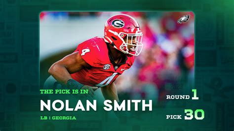 Eagles select LB Nolan Smith with the 30th overall pick