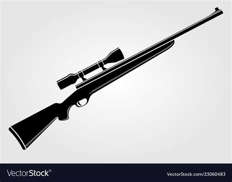 Rifle icon isolated on white background Royalty Free Vector