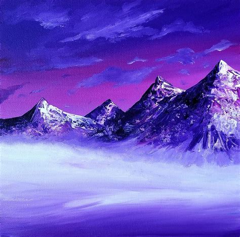 Purple Mountains Painting by Michelle Lyden | Pixels