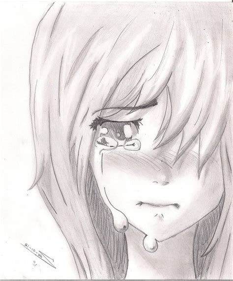 Crying Girl Drawing, Anime Boy Crying, Cry Drawing, Sad Anime Girl, Manga Drawing, Drawing ...