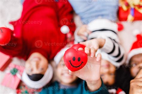 African American family in Christmas theme. Happy African American ...