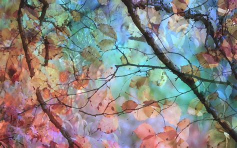 Wallpaper Watercolor painting, tree, leaves, autumn 2880x1800 HD Picture, Image