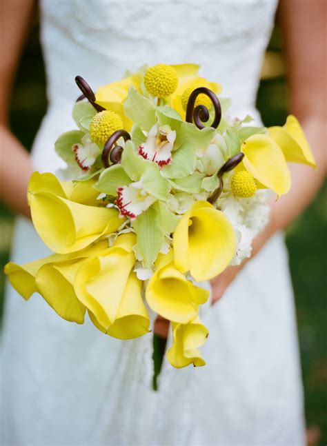 Yellow Calla Lily Bridal Bouquet