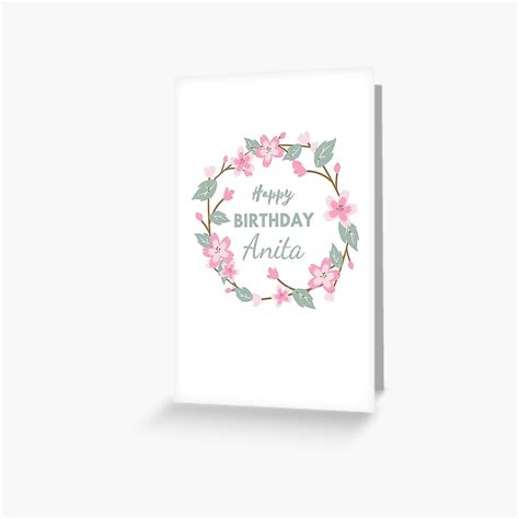 "Happy Birthday Anita" Greeting Card for Sale by OByD | Redbubble