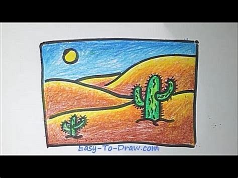 Painting Desert Scene Drawing Easy Village Indian Paintings Desicomments - lacoquetteac