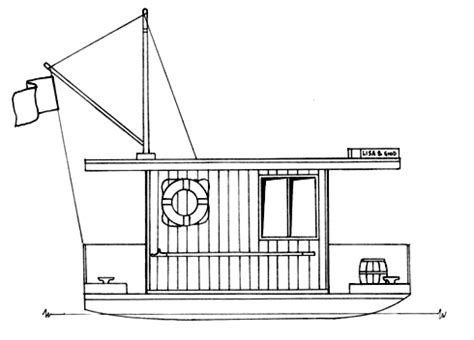 Free shanty boat plans | Let's go crazy and build a boat | Pinterest ...